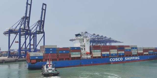 秦皇岛-天津-洋浦集装箱海运航路开明