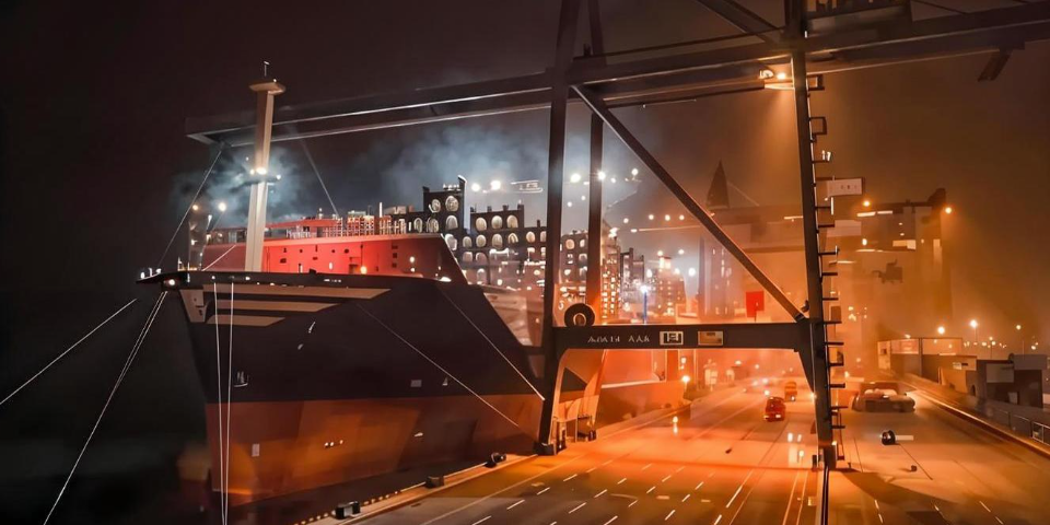 大连集装箱港口初次空箱“船舶直发铁路”作业